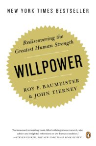 cover of willpower by roy baumeister