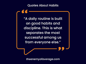 habit quote posted on wall
