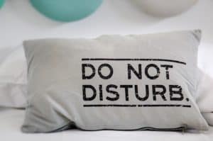 do not disturb pillow
