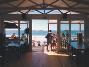picture of a restaurant on the beach