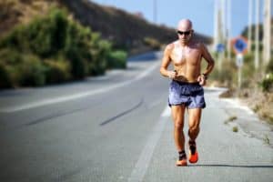 man hacking his happiness chemicals by going on a run