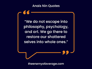 anais nin quote on a wall