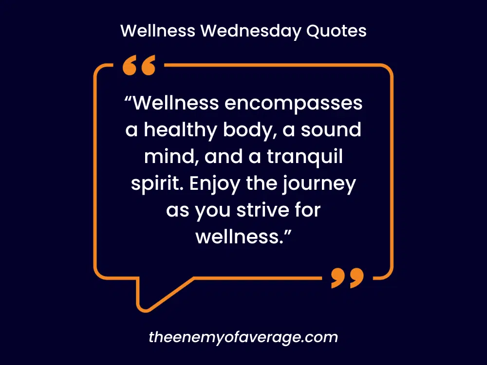 wellness wednesday quote on wall